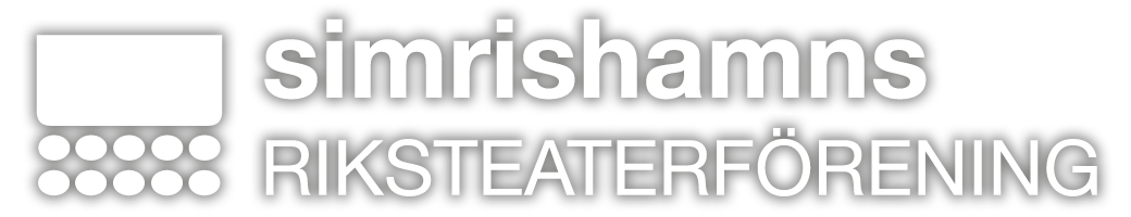 Logo SimRTF vit skugga Logo Simrishamns Riksteaterförening