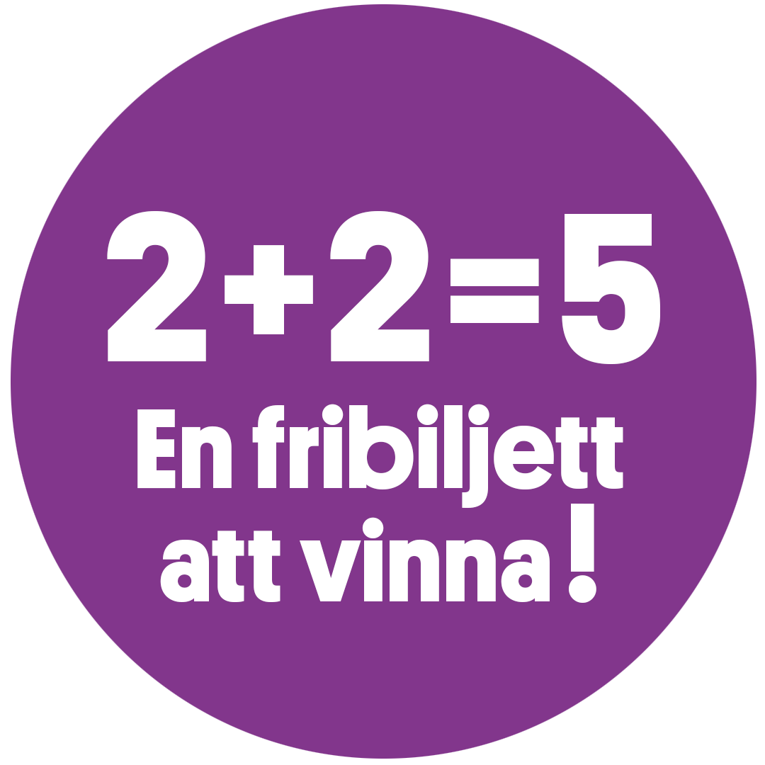 2+2=5. Vinne en fribiljett!